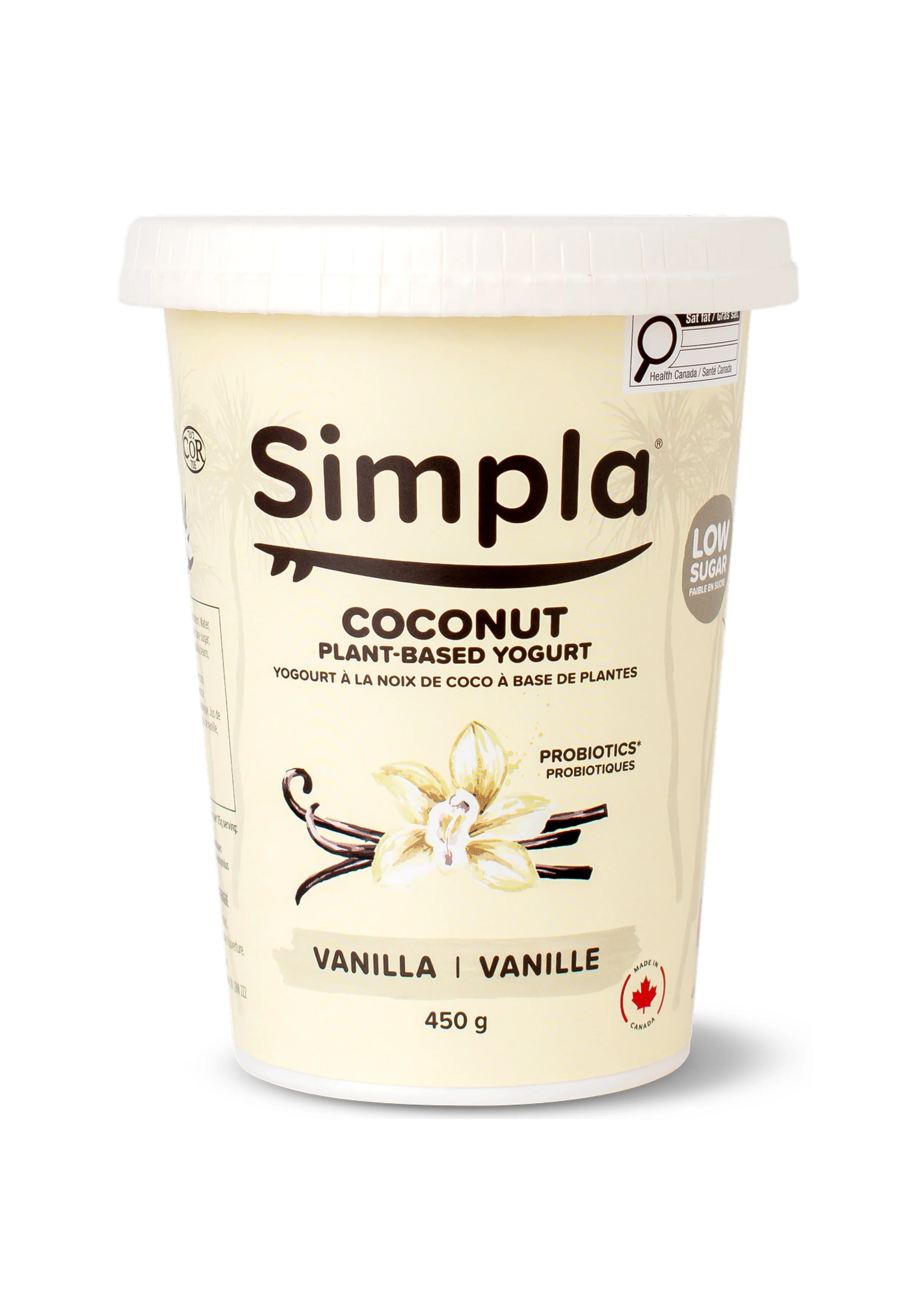 Simpla vanilla coconut yogurt. The best dairy-free yogurt in Canada.