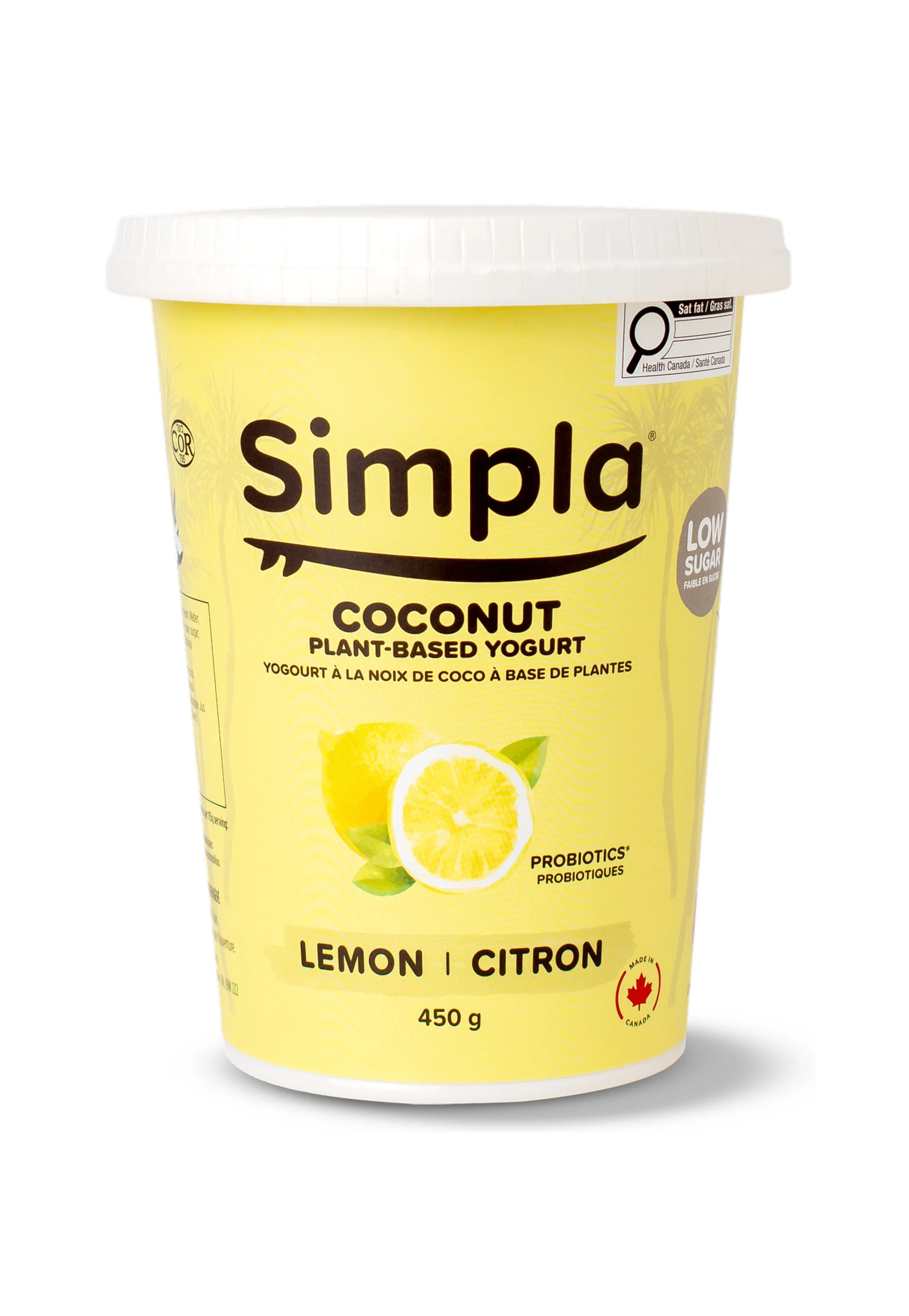 Simpla plant-based coconut yogurt with live probiotics and low sugar