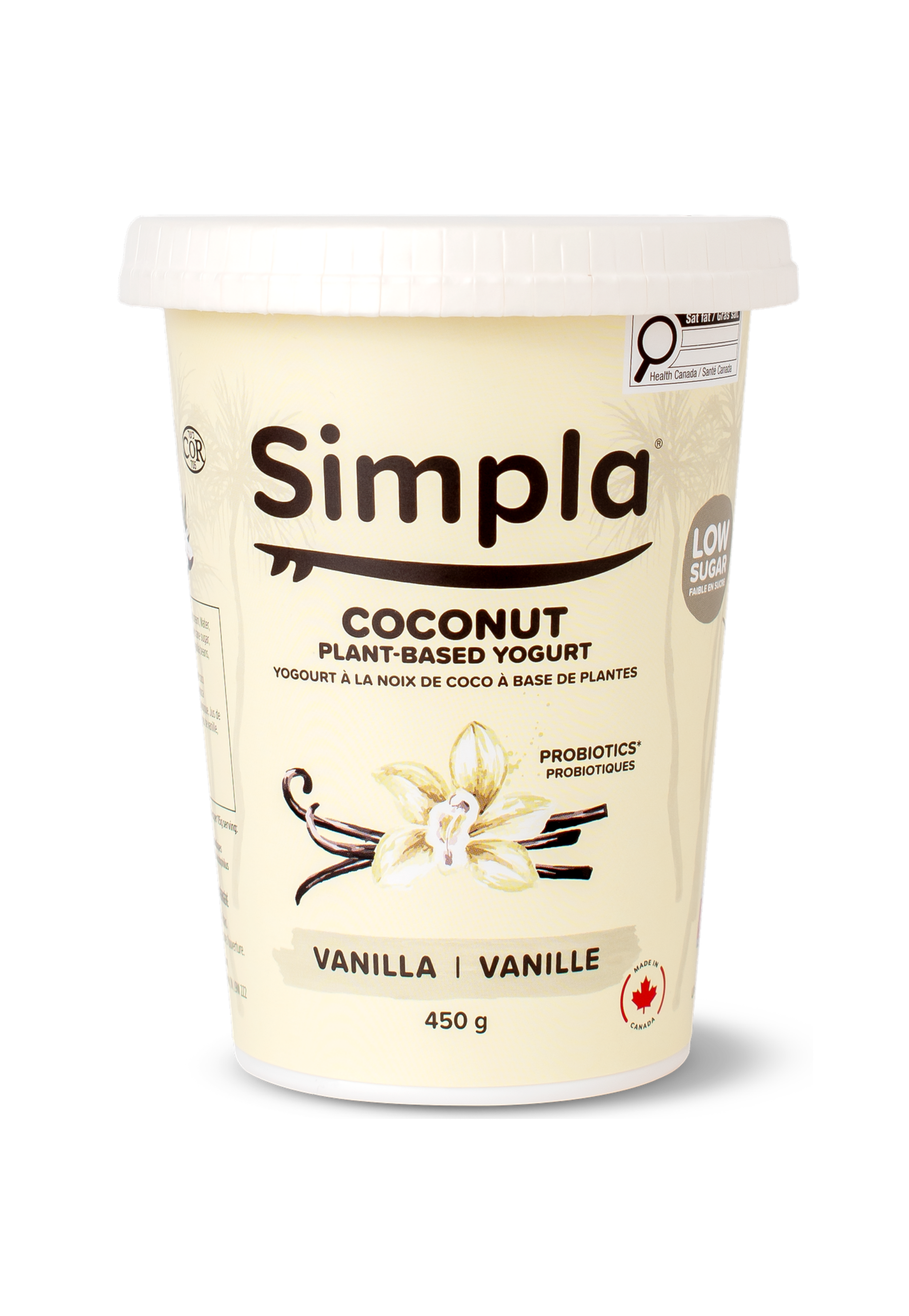 Simpla vanilla coconut yogurt. The best dairy-free yogurt in Canada.