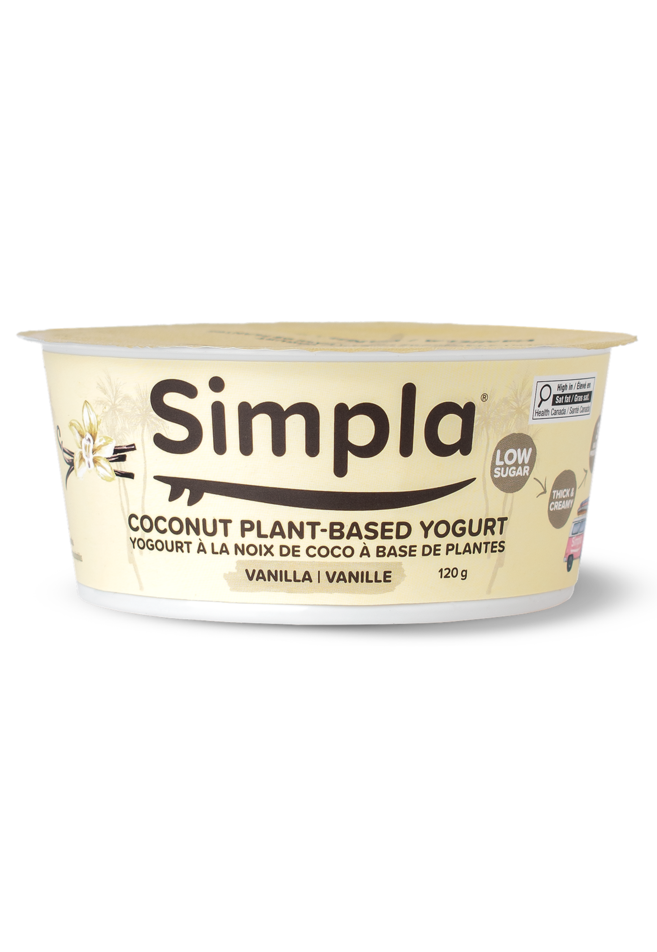 Simpla probiotic coconut yogurt made from organic coconuts — vegan and gluten-free