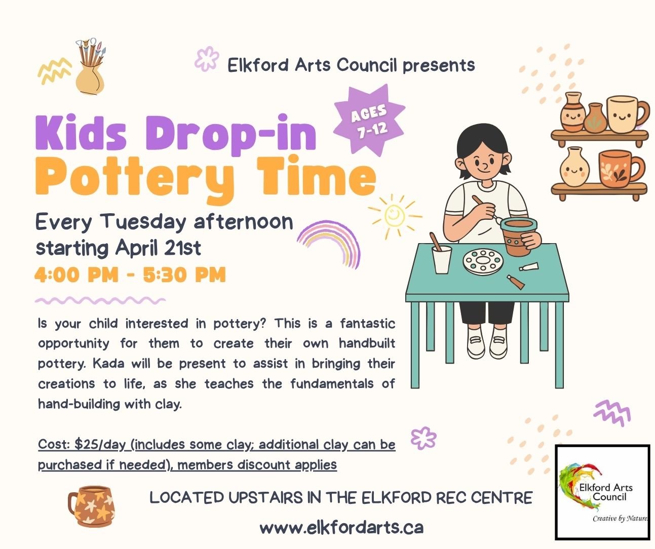 Kids Drop-in Pottery Time