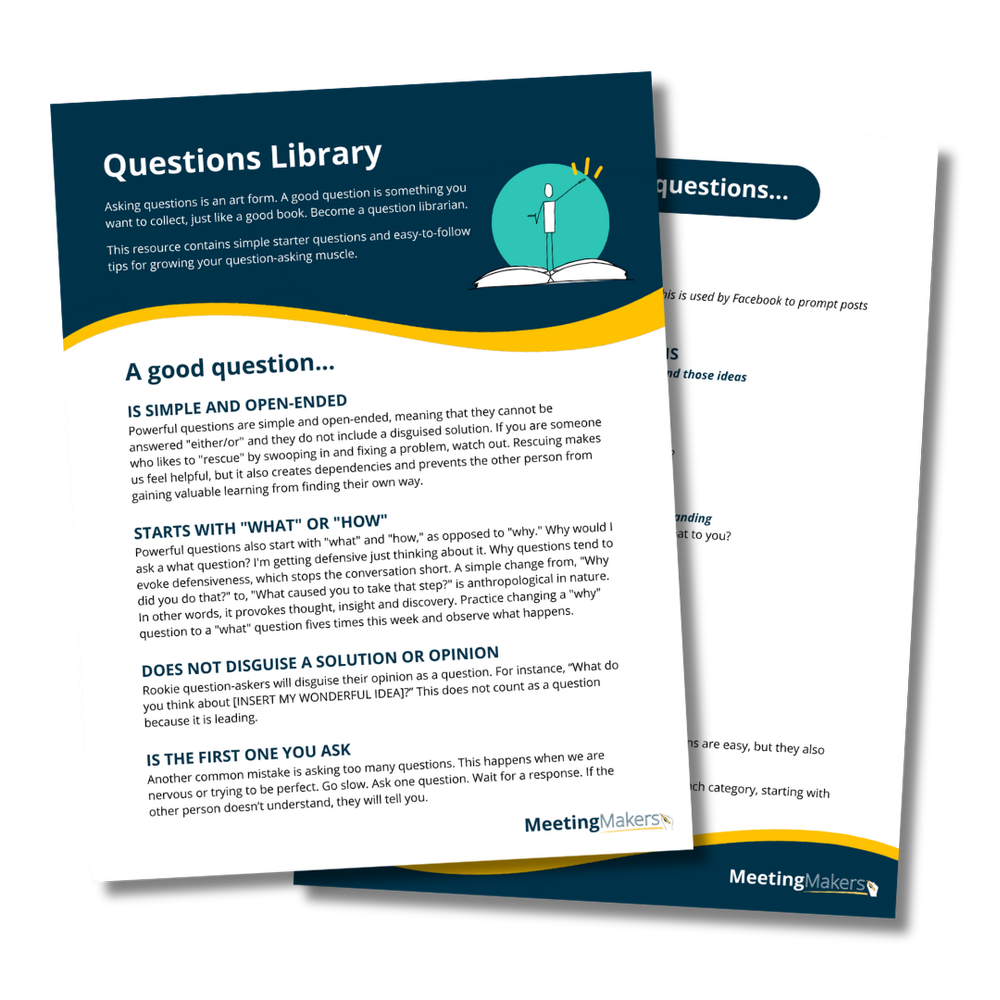 Question Containers For Conference Meeting Resources and Downloads — MeetingMakers