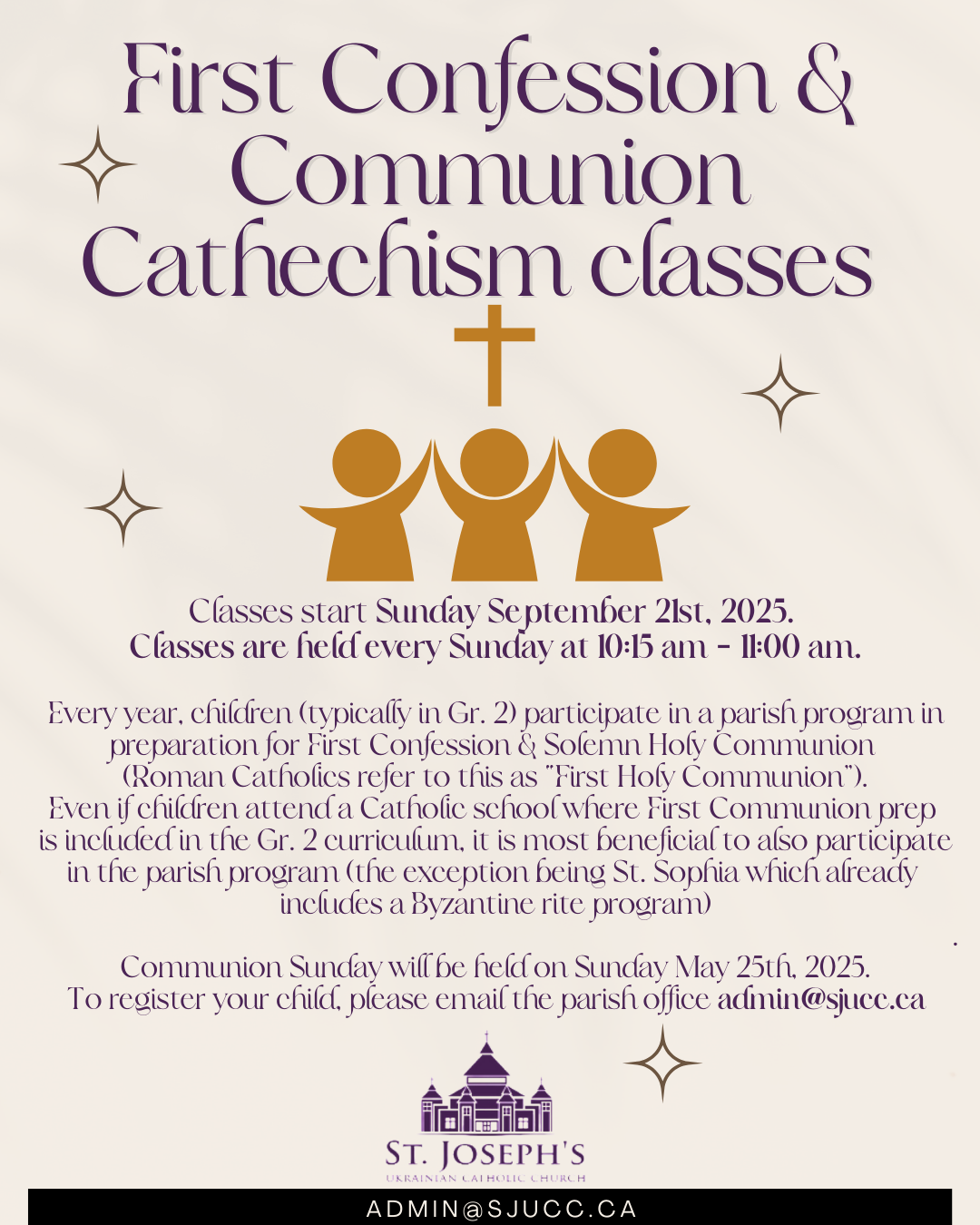 FIRST CONFESSION & COMMUNION CATECHISM CLASSES