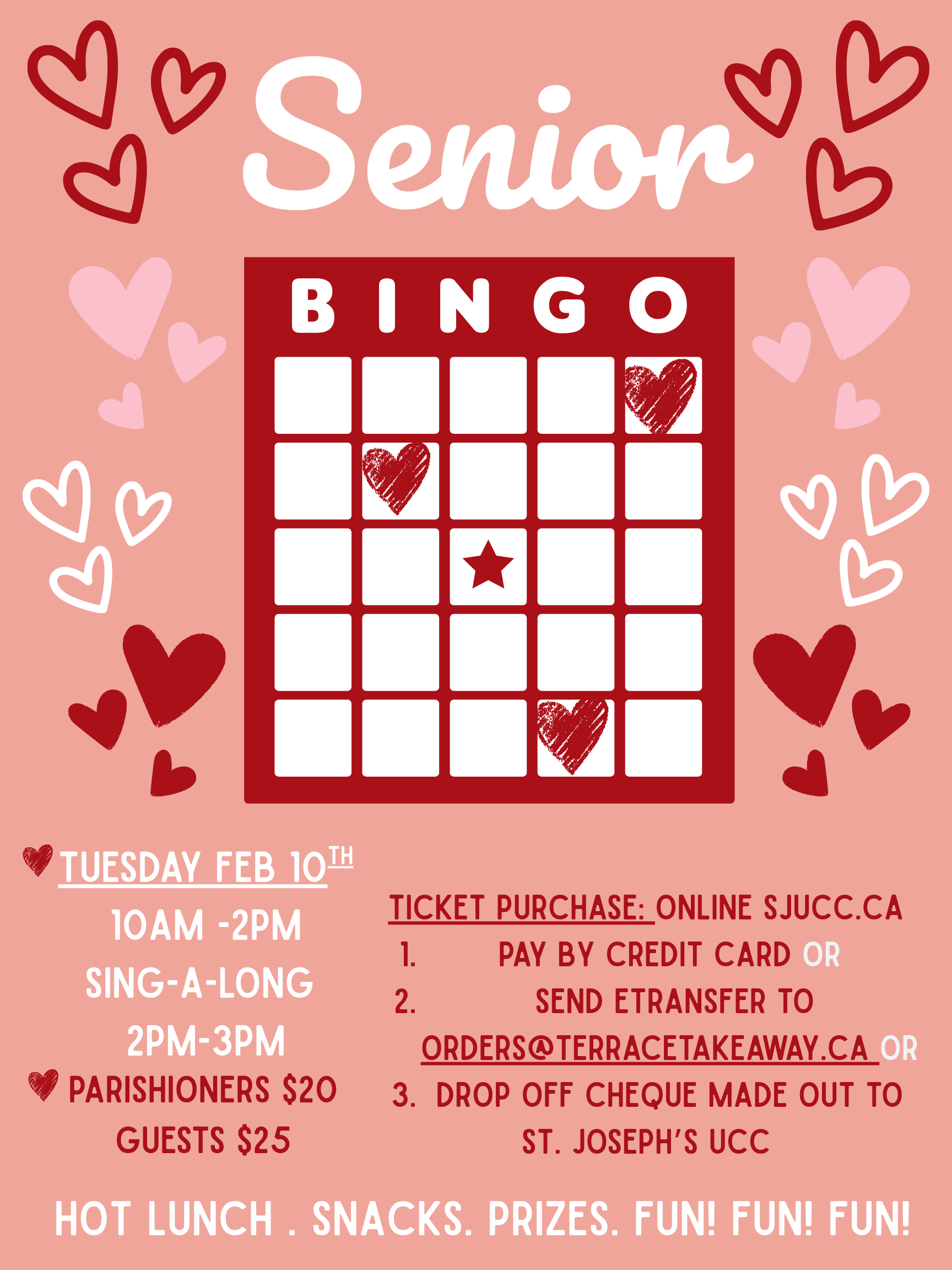 SENIOR ACTIVITIES - VALENTINE  BINGO