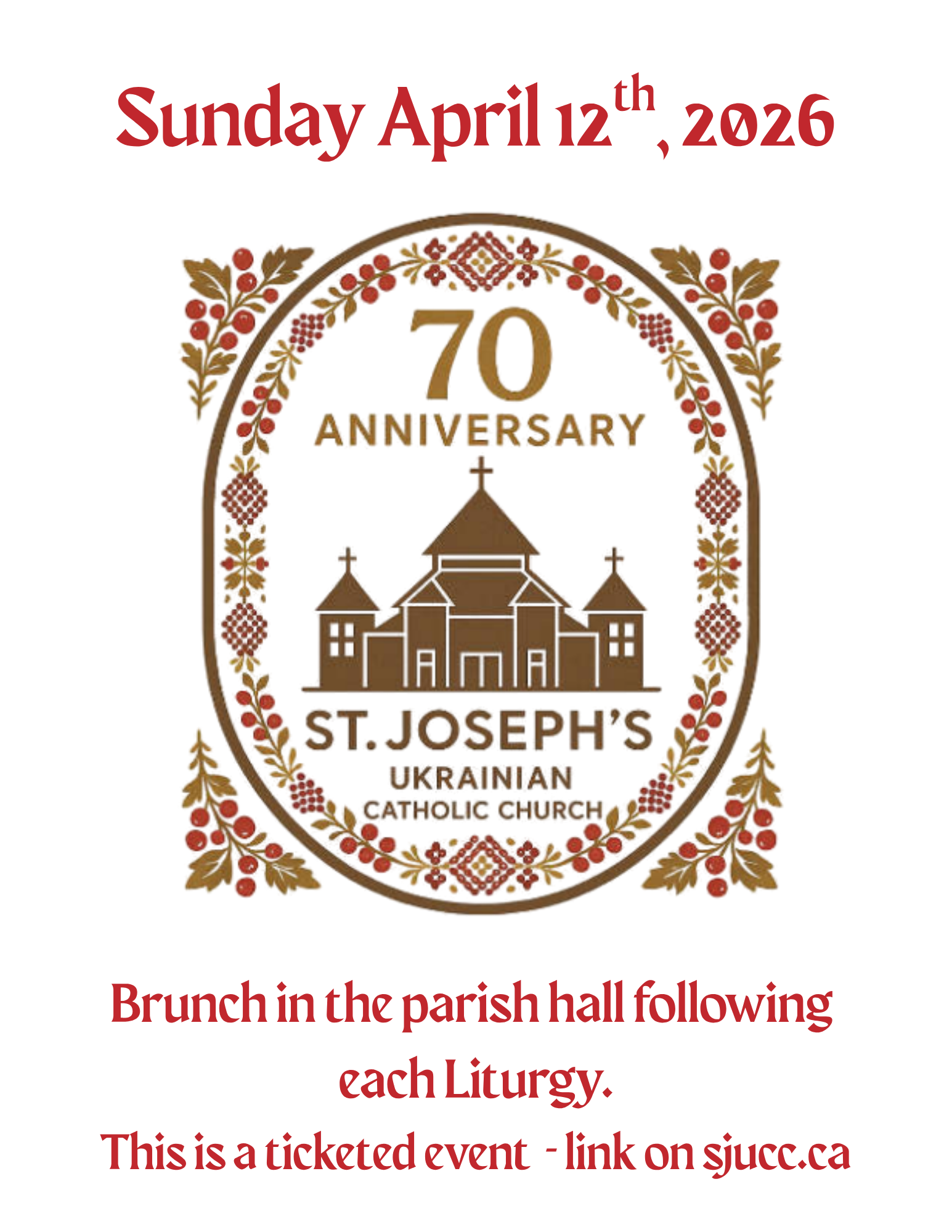 70th ANNIVERSARY OF OUR PARISH