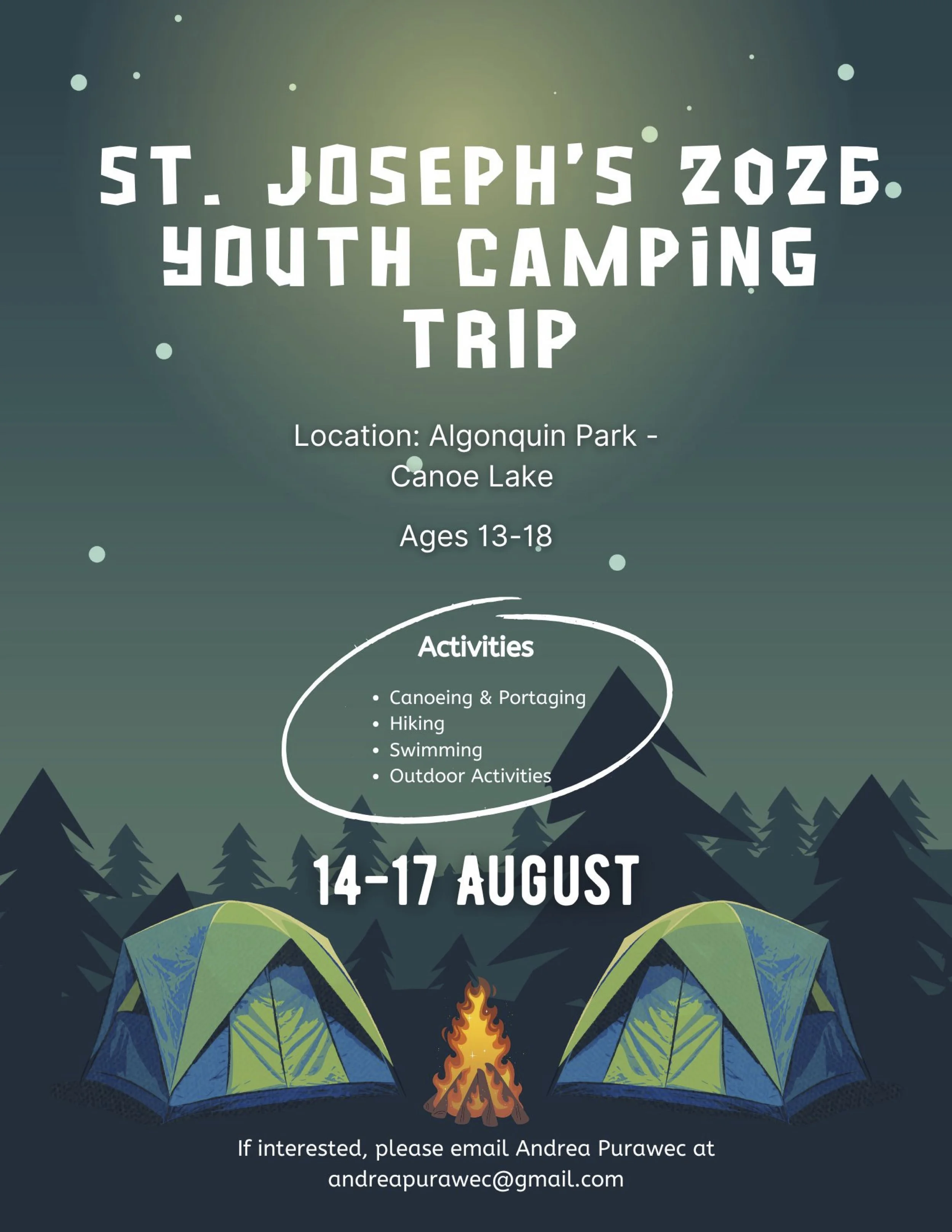 SJUCC YOUTH CAMPING TRIP