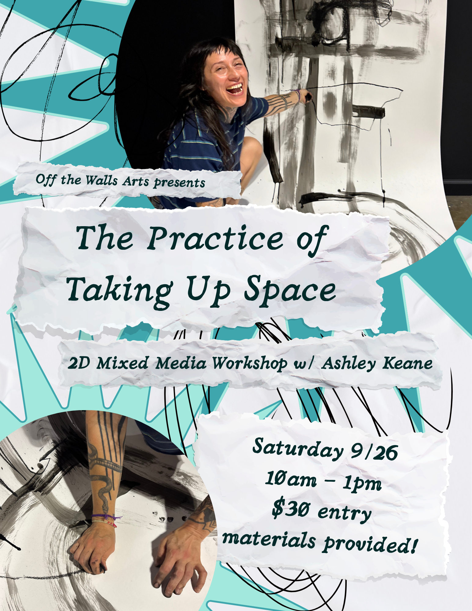The Practice of Taking Up Space: 2D Mixed Media Workshop