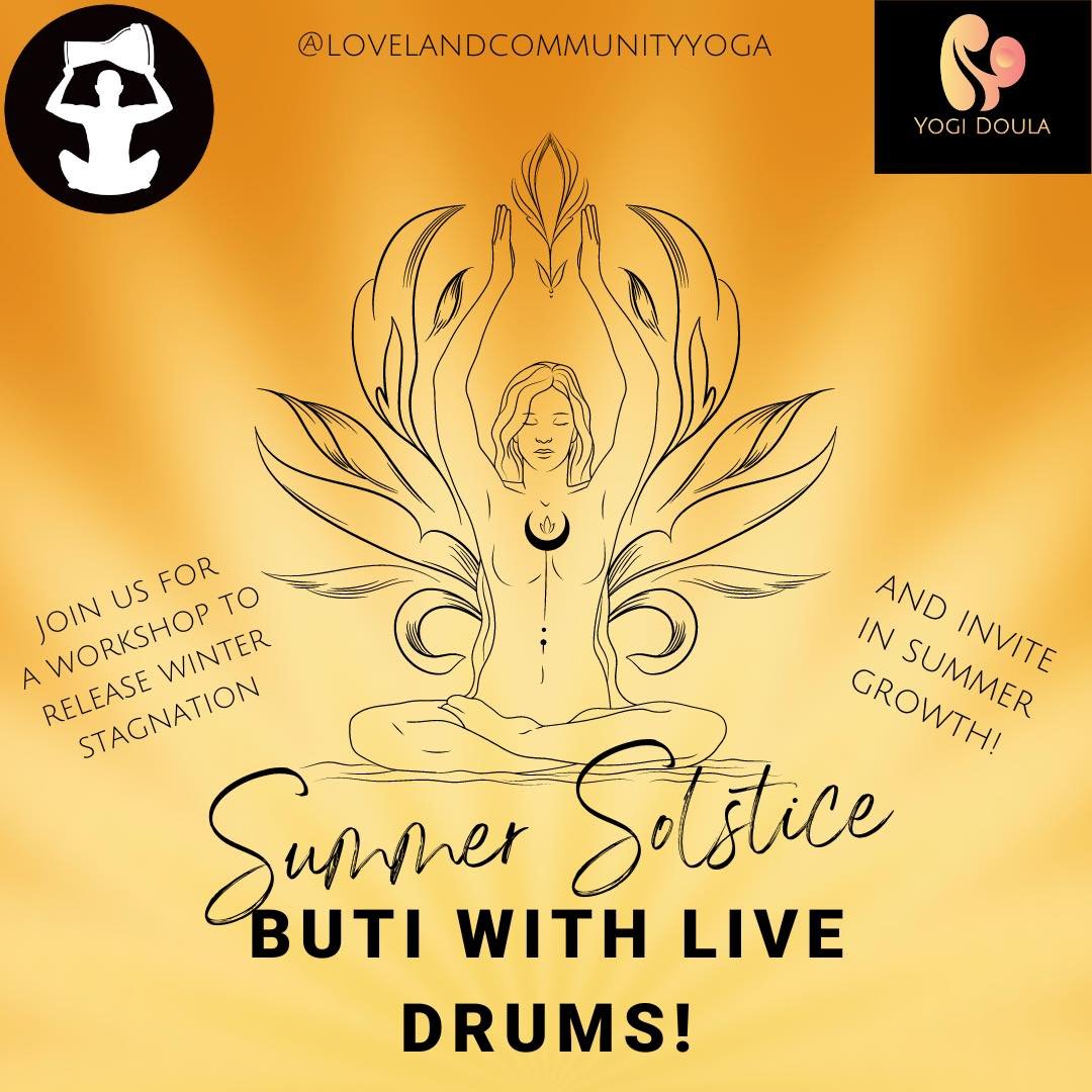 Friday June 21 with Marissa Grace at Summer Solstice Buti w/ Live Drums! 

Sign up here: https://momence.com/Marissa-Nelson/Summer-Solstice-Buti-with-Live-Drums/101564995