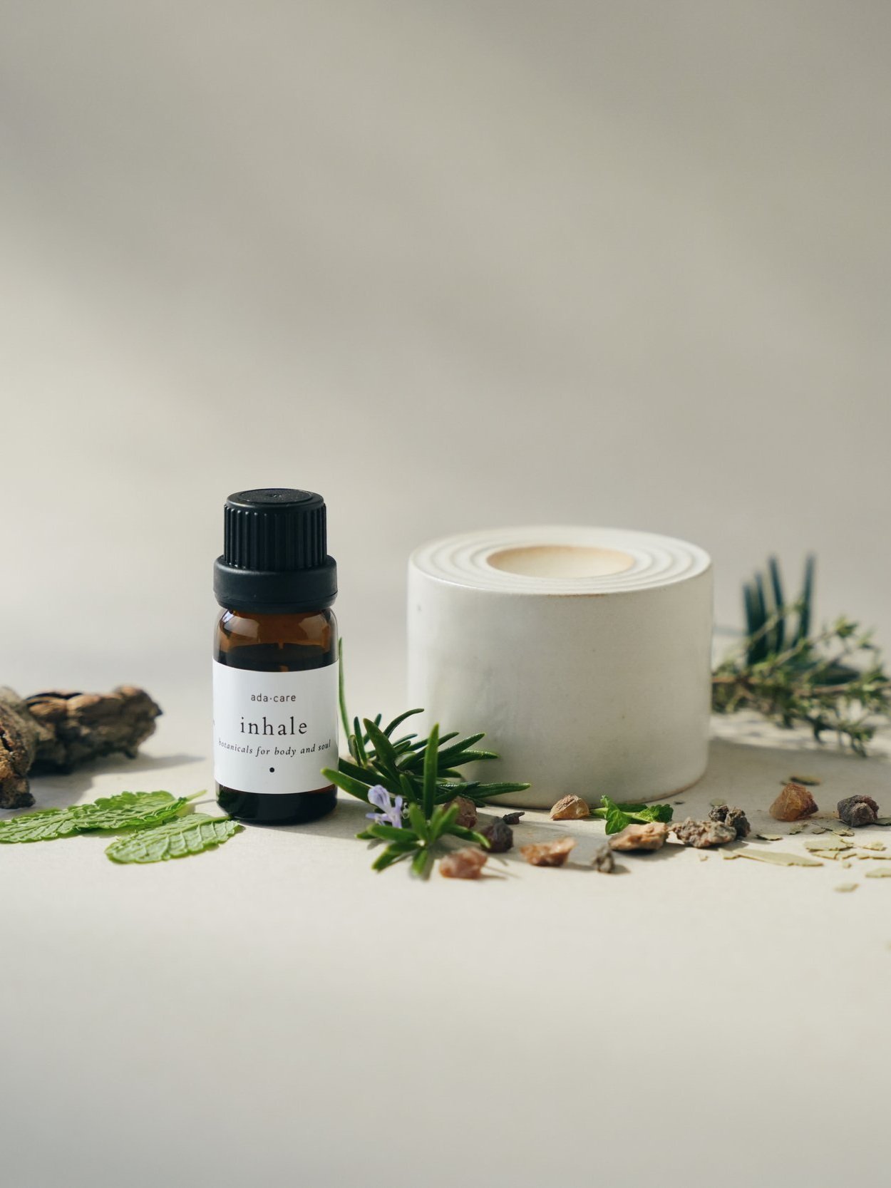 aromasteen still handgedraaid keramiek synergie inhale adacare essentiële oliën