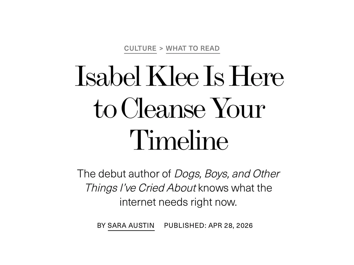 ELLE x ISABEL KLEE