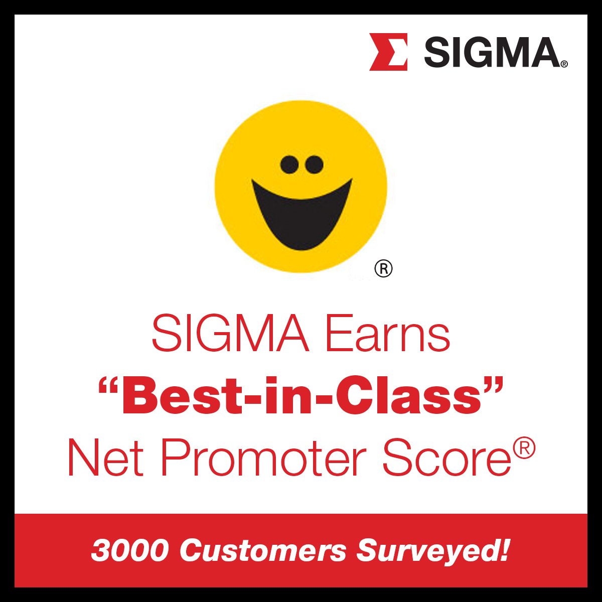 3000 Customers Surveyed, SIGMA Earns “Best-in-Class” Net Promoter Score®