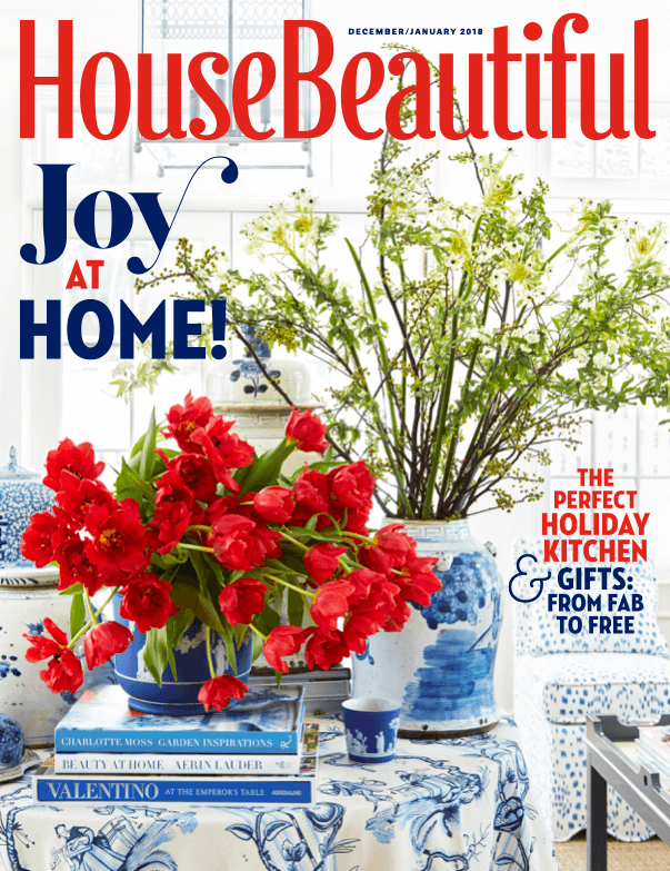 House Beautiful magazine cover, with an article  covering a project by Birgit Klein, one of California's leading interior designers.