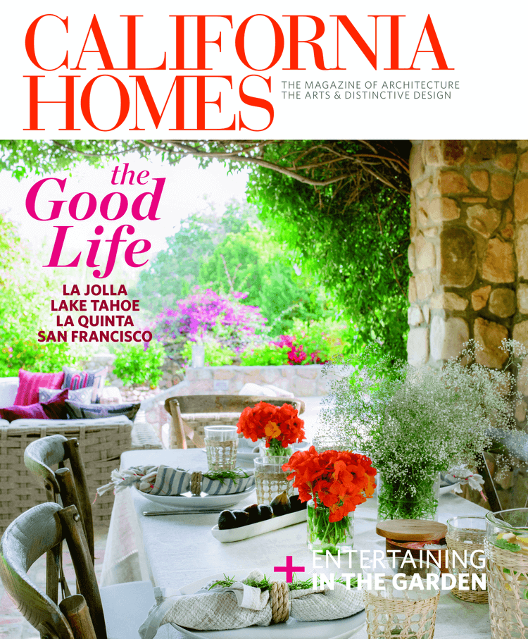 California Homes Magazine cover, with a press article on interior designer Birgit Klein's Montecito sucess.