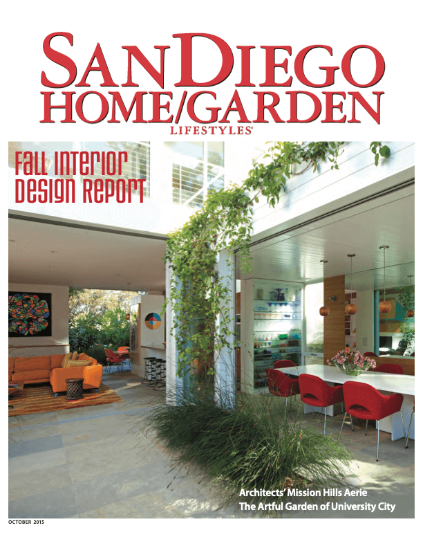Article in San Diego Home Magazine about Birgit Klein and her interior design projects throughout California