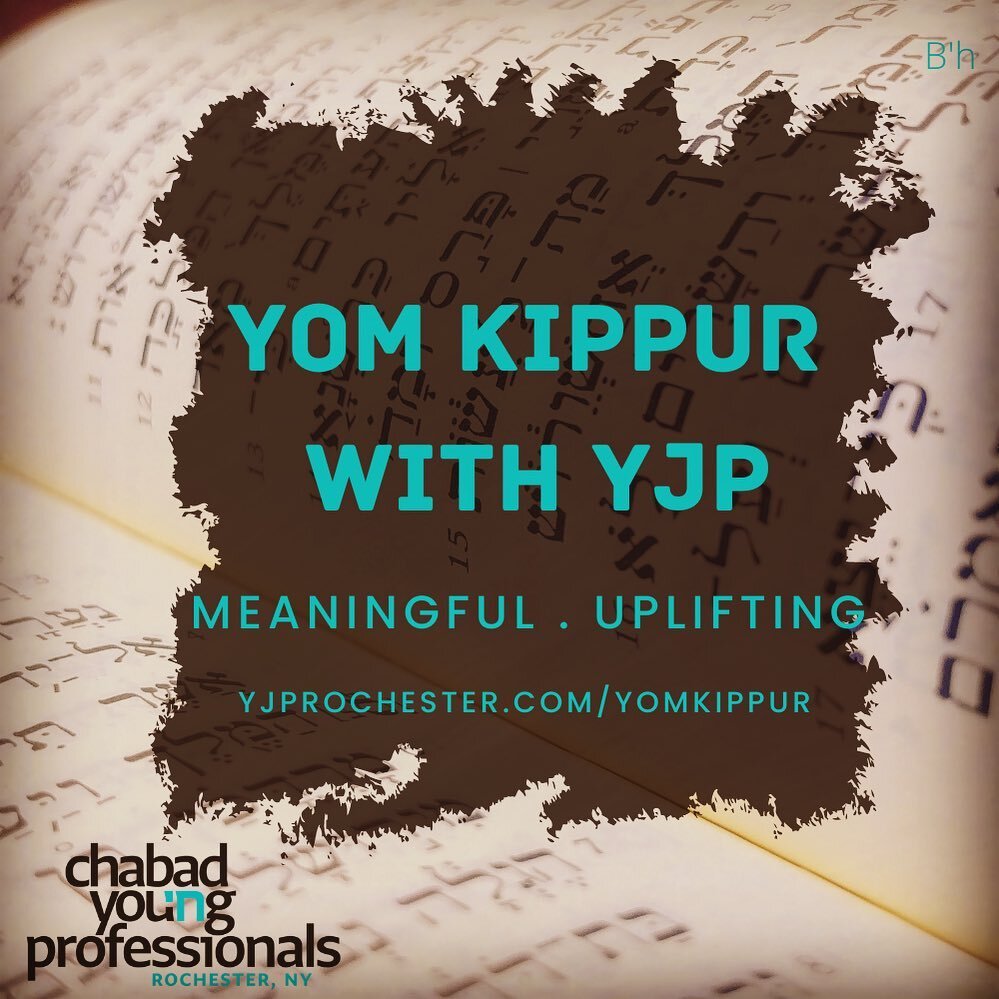 I hope you had an awesome Rosh Hashanah! Looking to next week, join us for a uplifting Yom Kippur experience. A time for us to completely unplug from the daily grind and focus entirely on our inner, spiritual self.

#yjprochester #yomkippur
