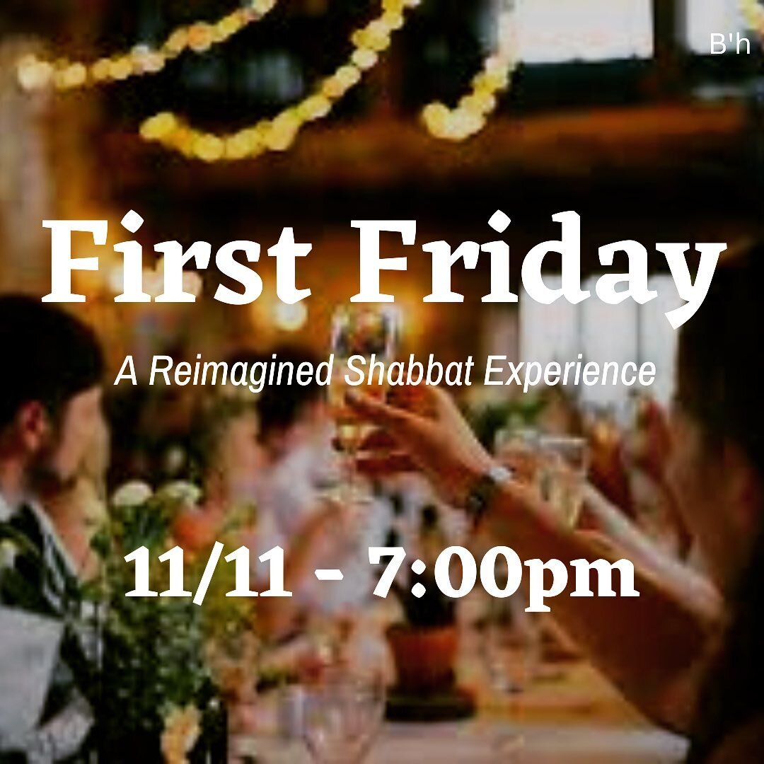 First(ish) Friday is this week!! Join us and experience a whole new Shabbat experience:)

Link in bio.