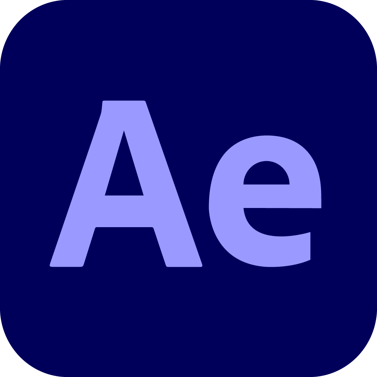 Icon of the Adobe Experience Design (Adobe XD) logo with a dark blue rounded square background and large violet letters 'A' and 'E'
