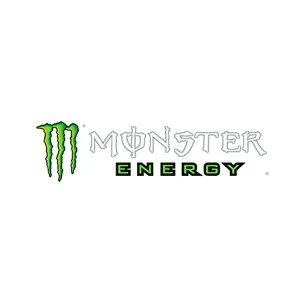 Monster Energy logo with a black and green design
