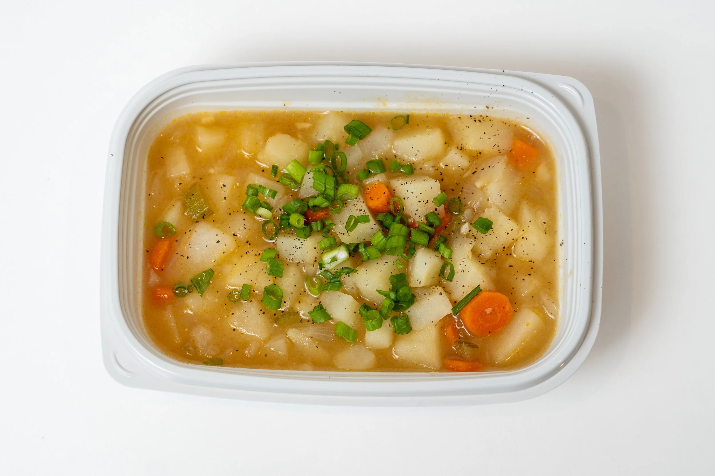 NEW! Creamy Homestead Potato Soup with Garlic Roasted Brussels Sprouts