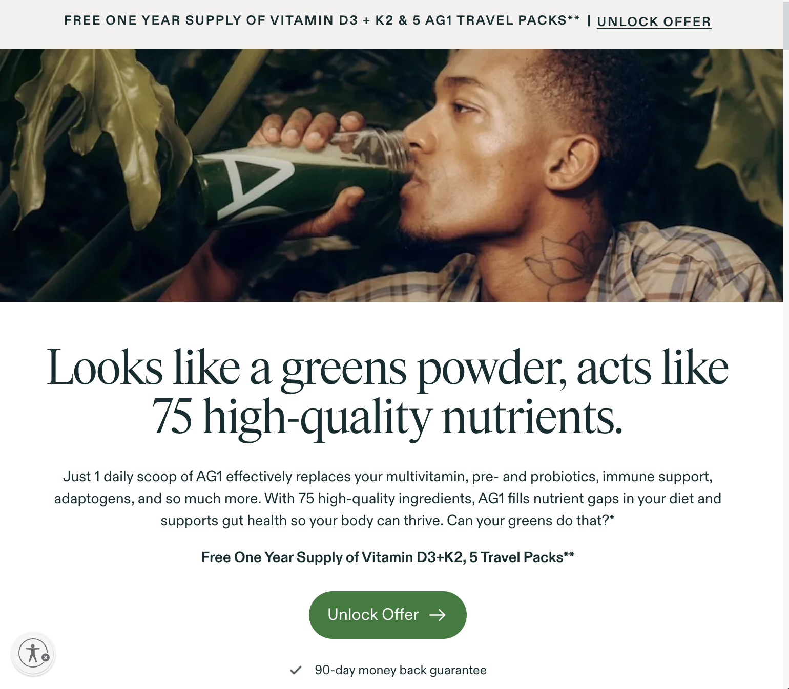 AG1 - Website Landers