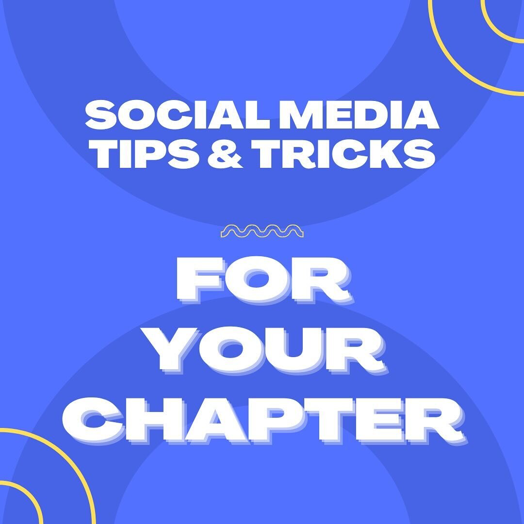 Here are some tips for chapter to improve their posts and activity on social media to improve communication📢😊