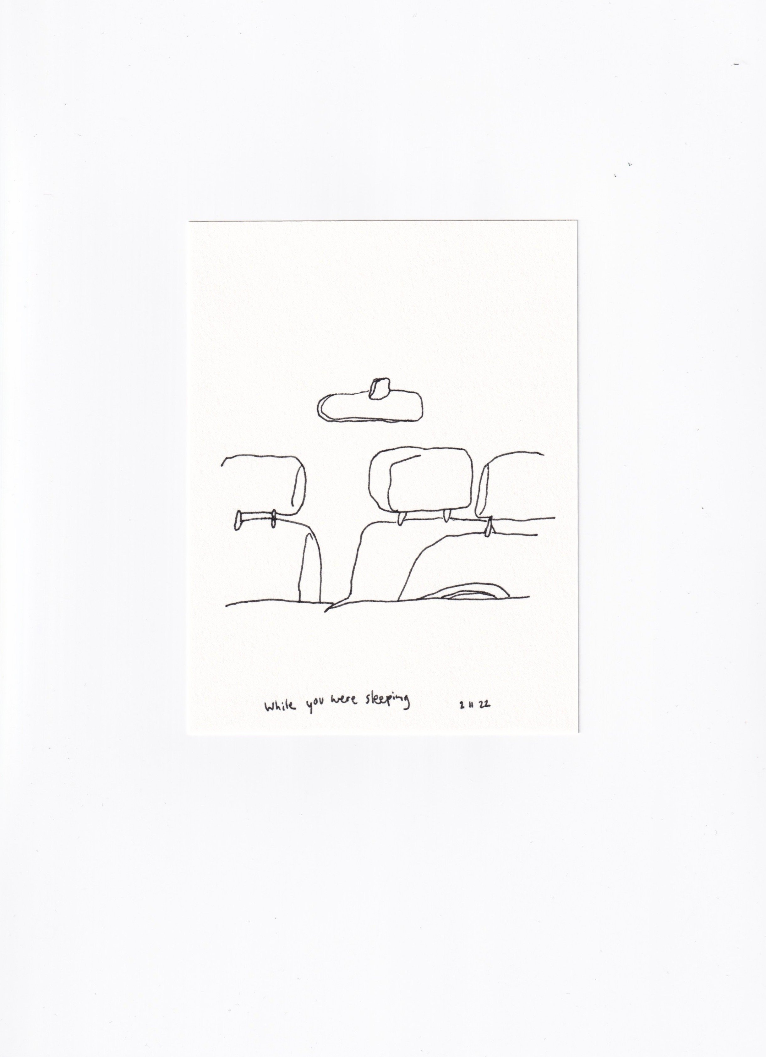 Constanze Weis Fineliner Zeichnung Berlin Kunst While you were sleeping