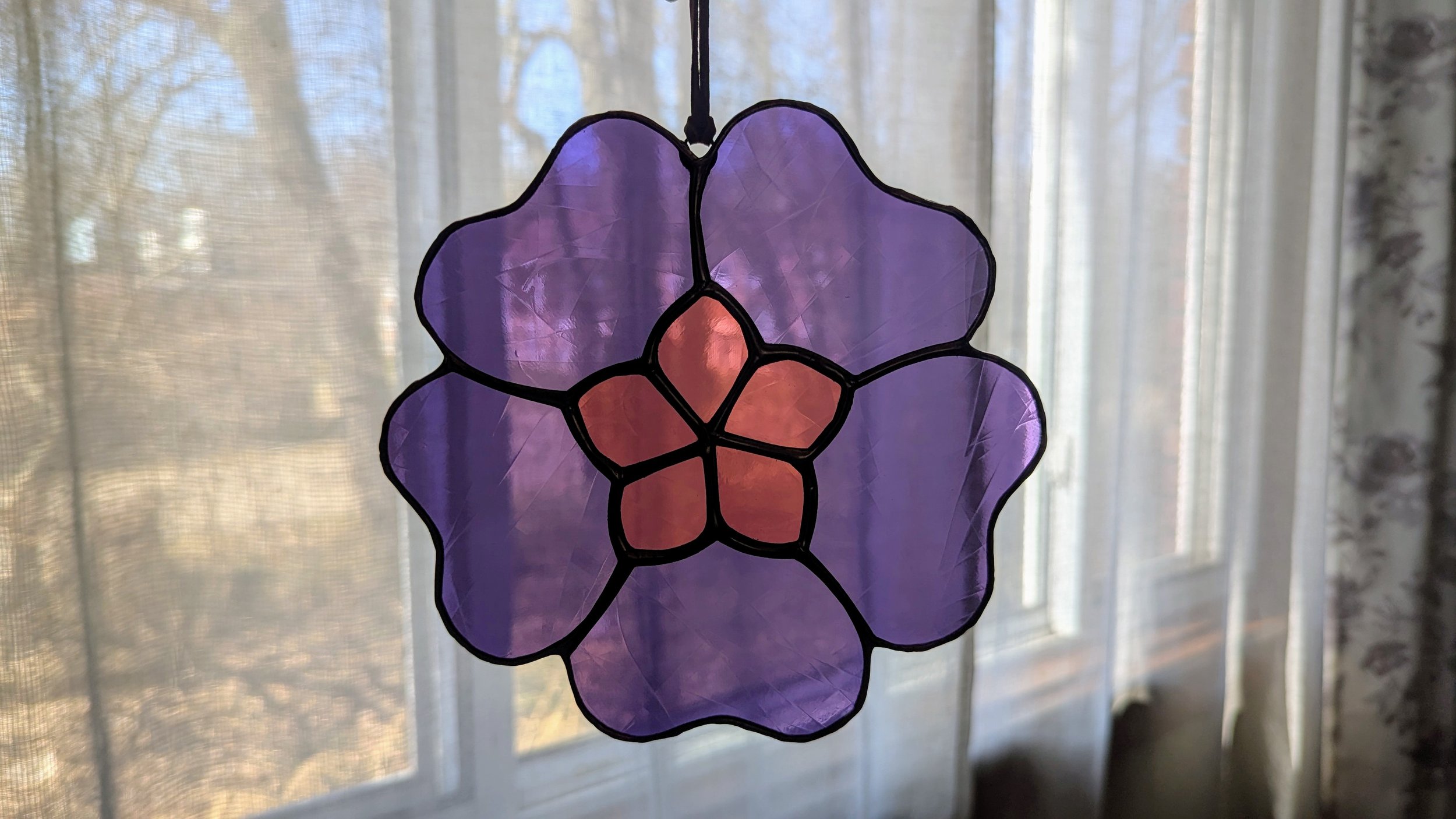 Large Flower Suncatcher - Purple