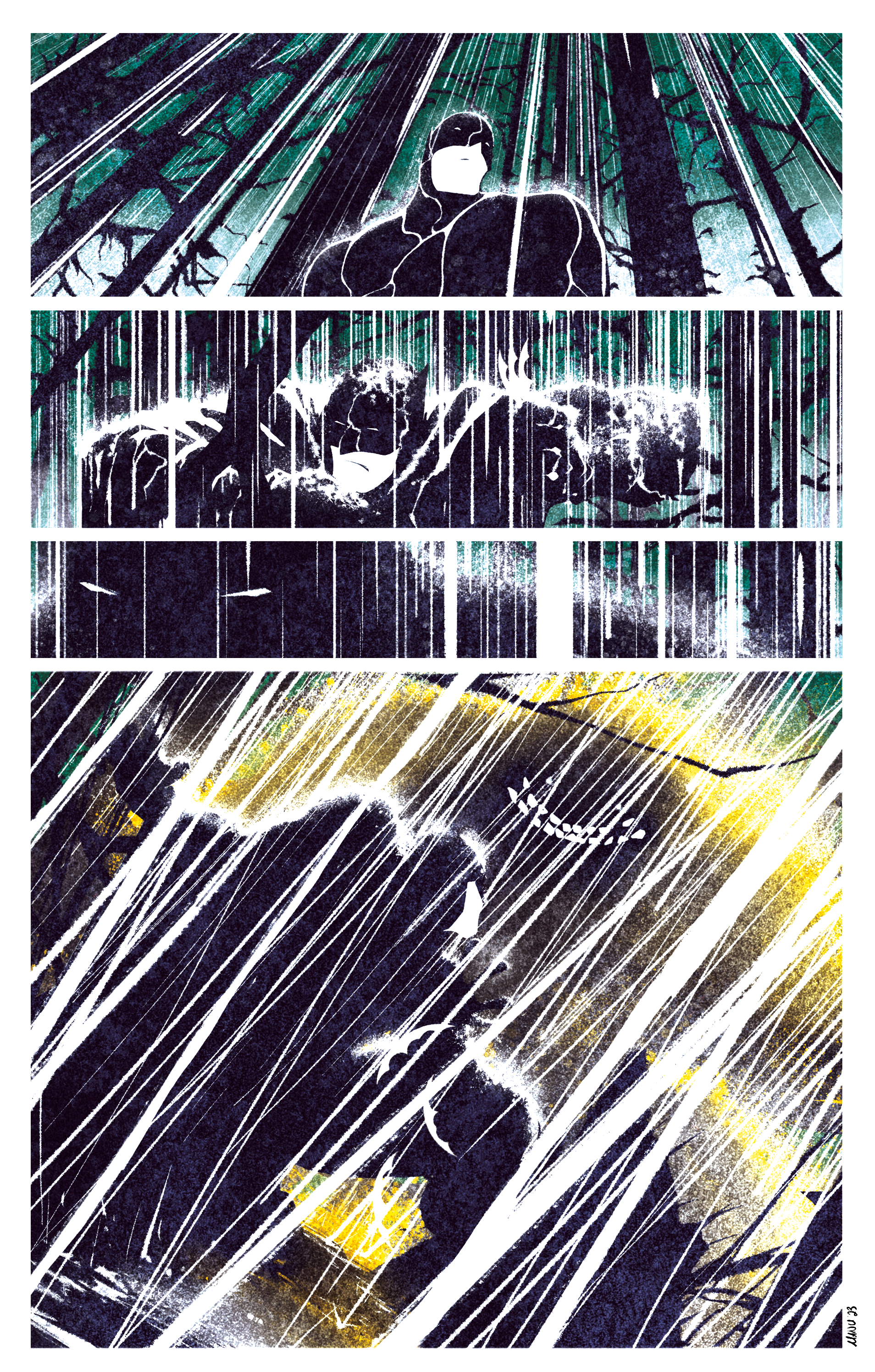 Batman vs. Clayface / Digital (iPad, Procreate)