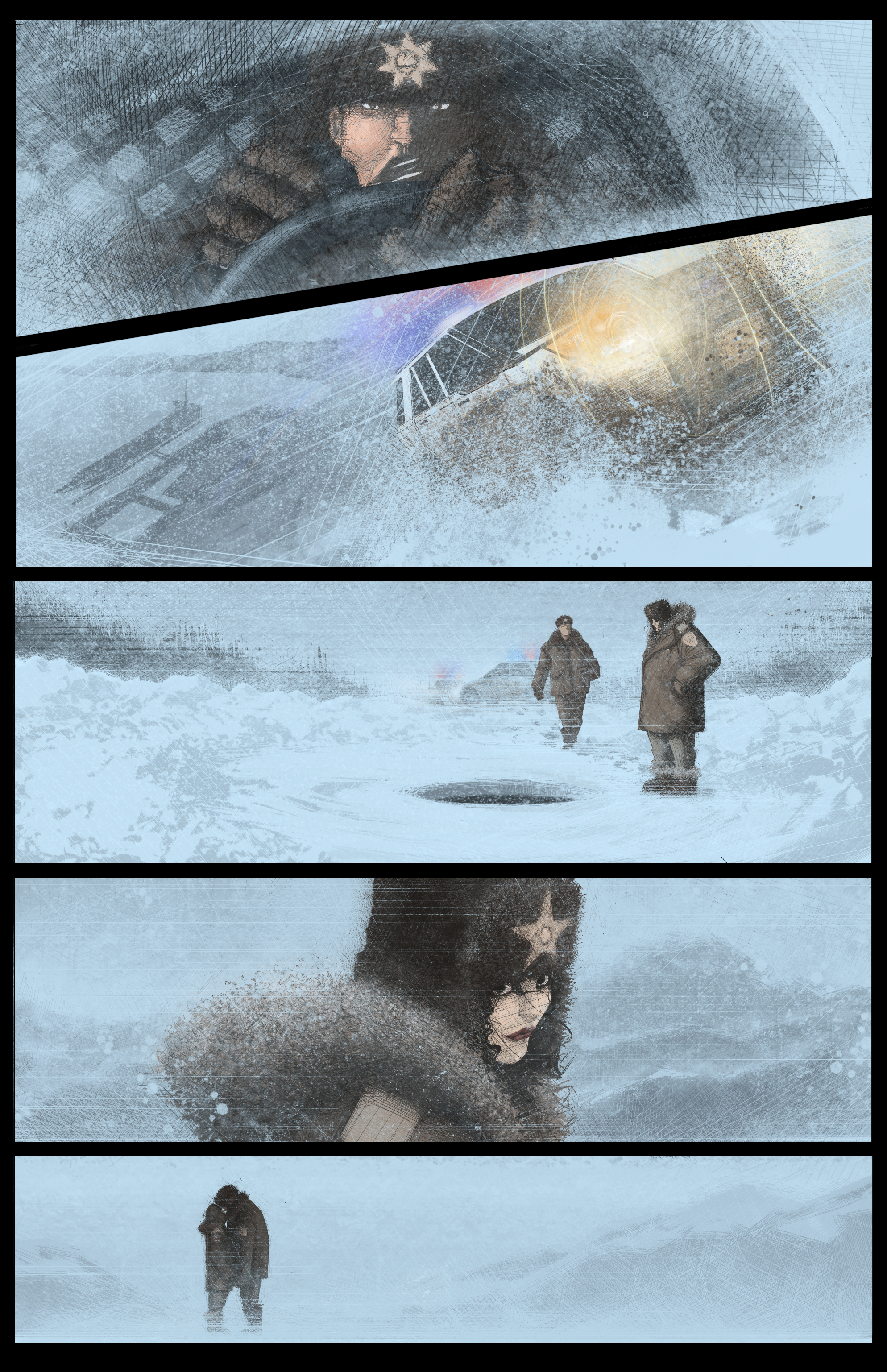 30 Days of Night #1, Page 4 / Digital (iPad, Procreate)