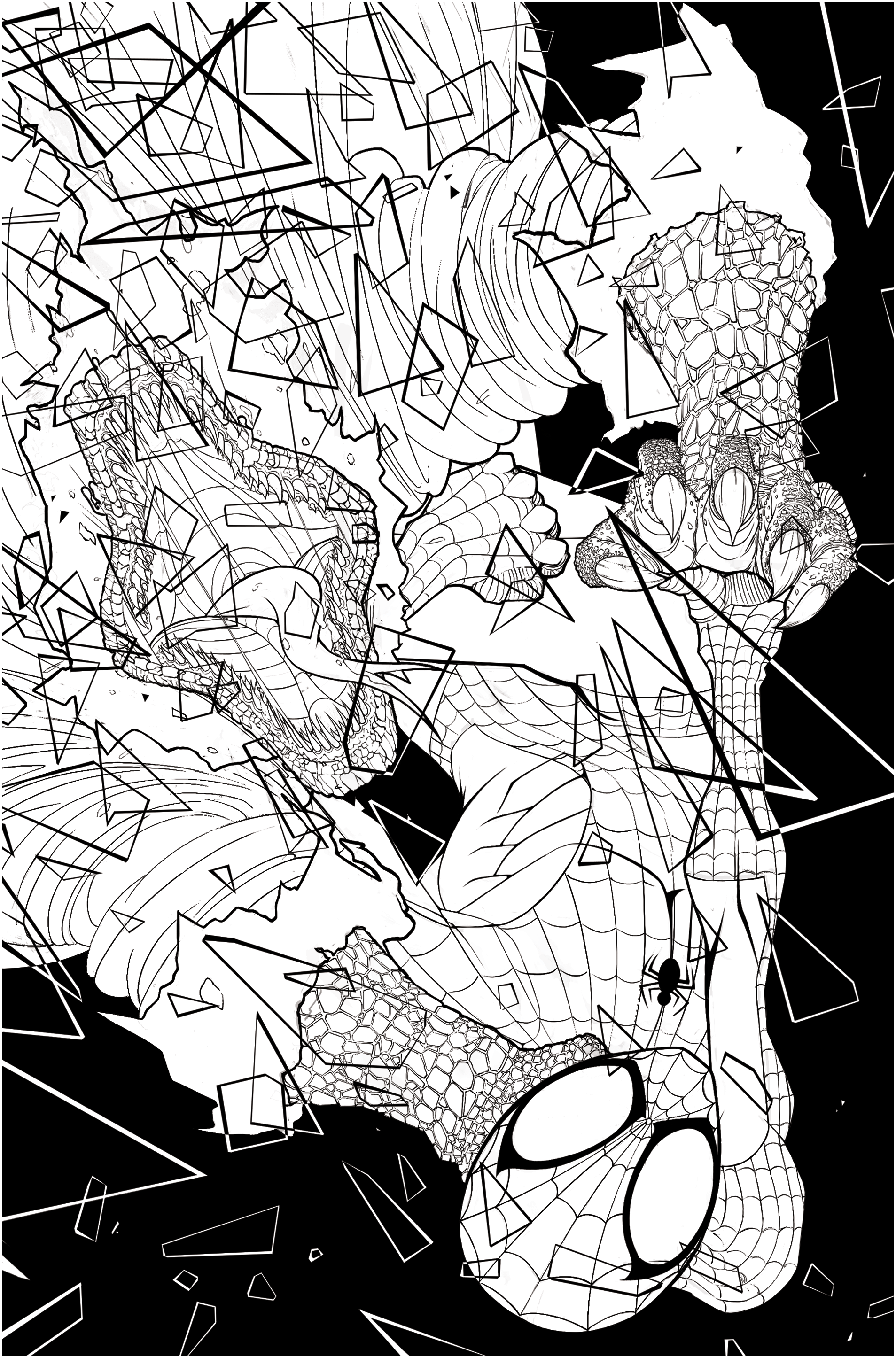 Spider-Man vs. The Lizard / Digital (Photoshop)