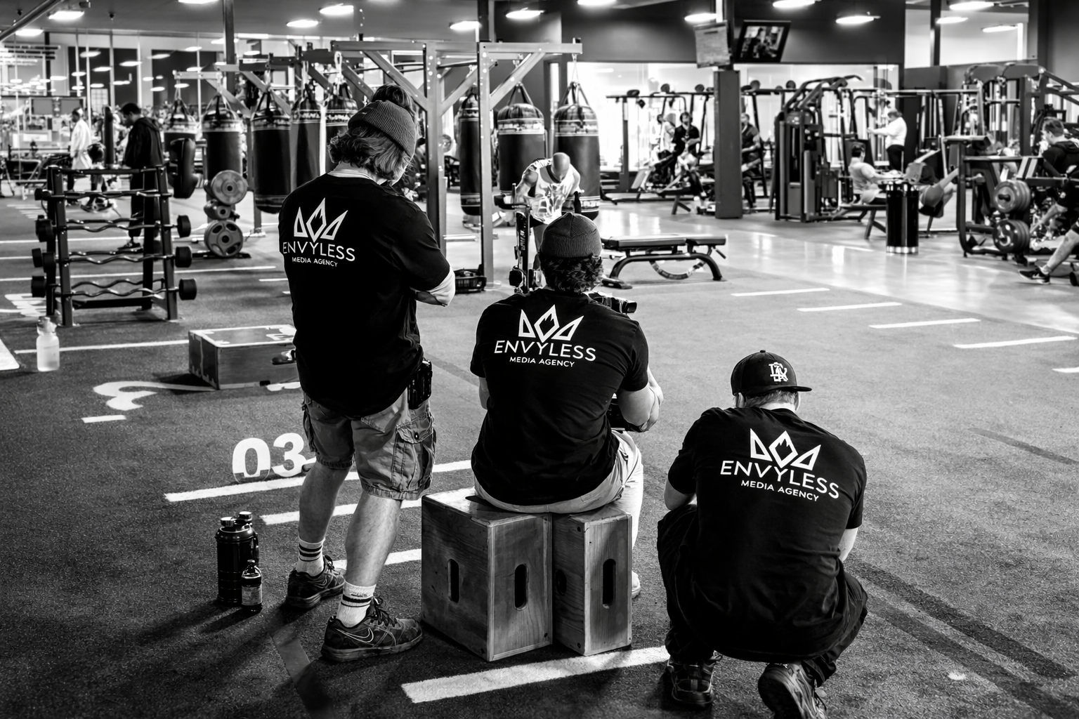 video team on successful production for well known client - world gym international