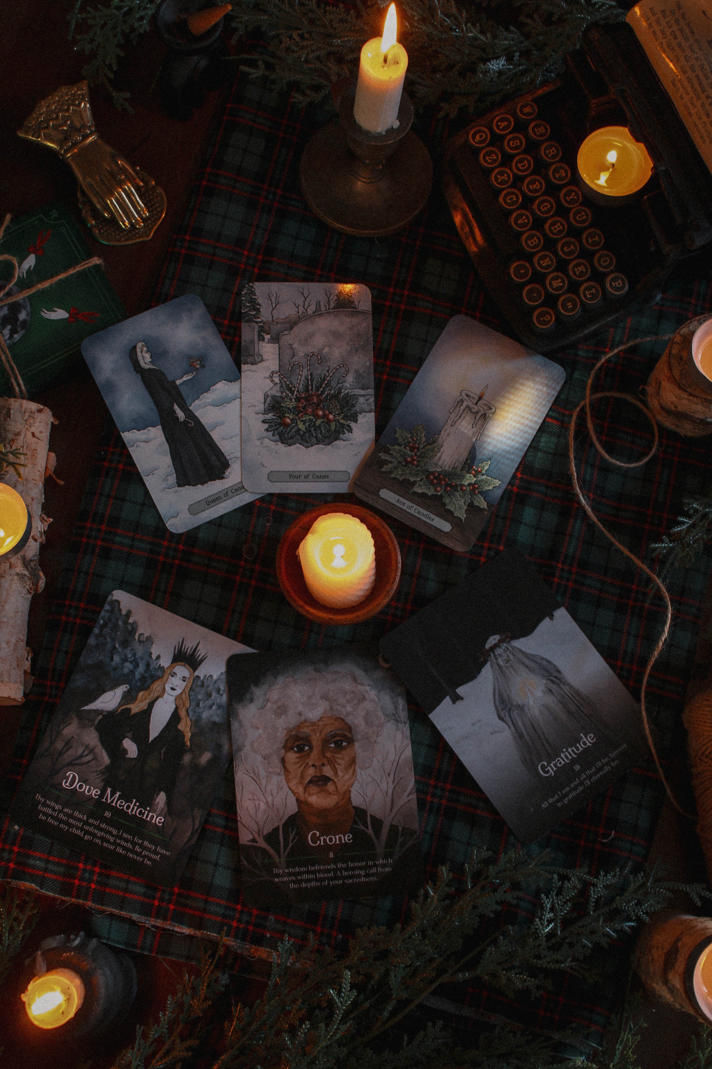 Yuletide tarot with Seasons of the Witch Yule Oracle