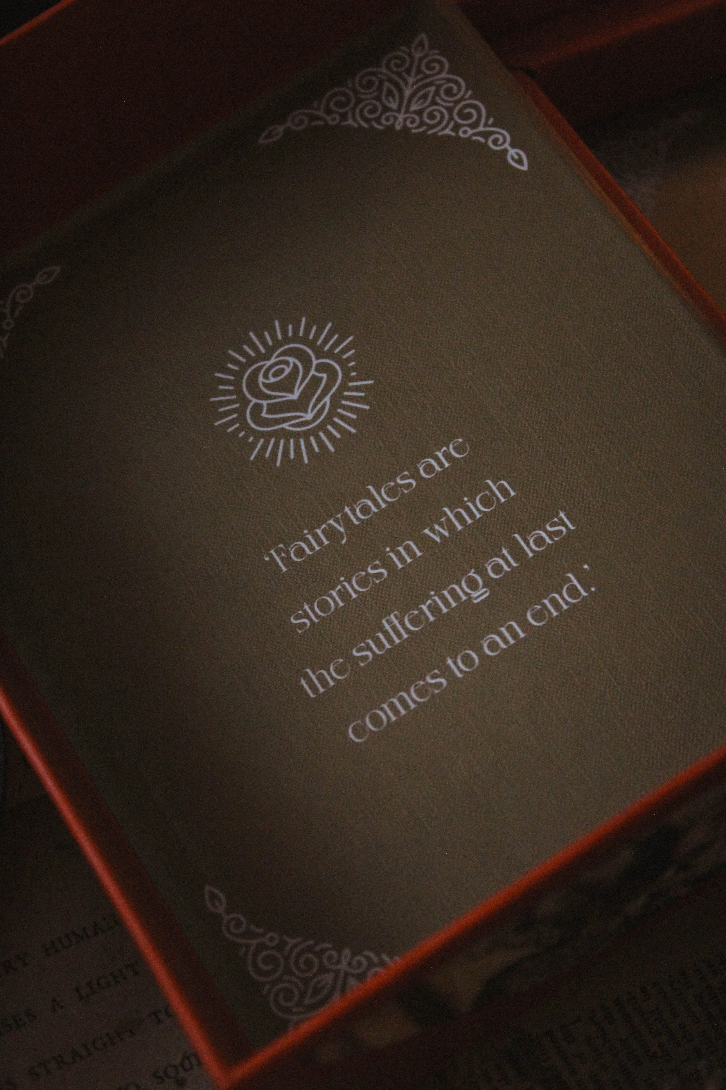 Inside box lid