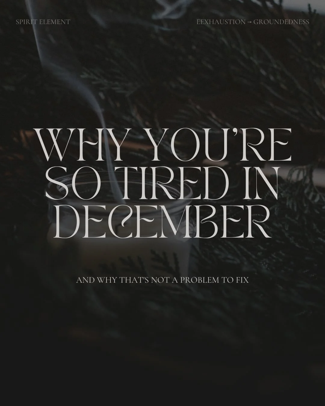Feeling tired lately? Well that&rsquo;s because this is the season of slowing down. You&rsquo;re not broken. You&rsquo;re just listening to what your body is telling you. 

And this is the kind of work we do in The Unfolding. Comment DECEMBER to lear