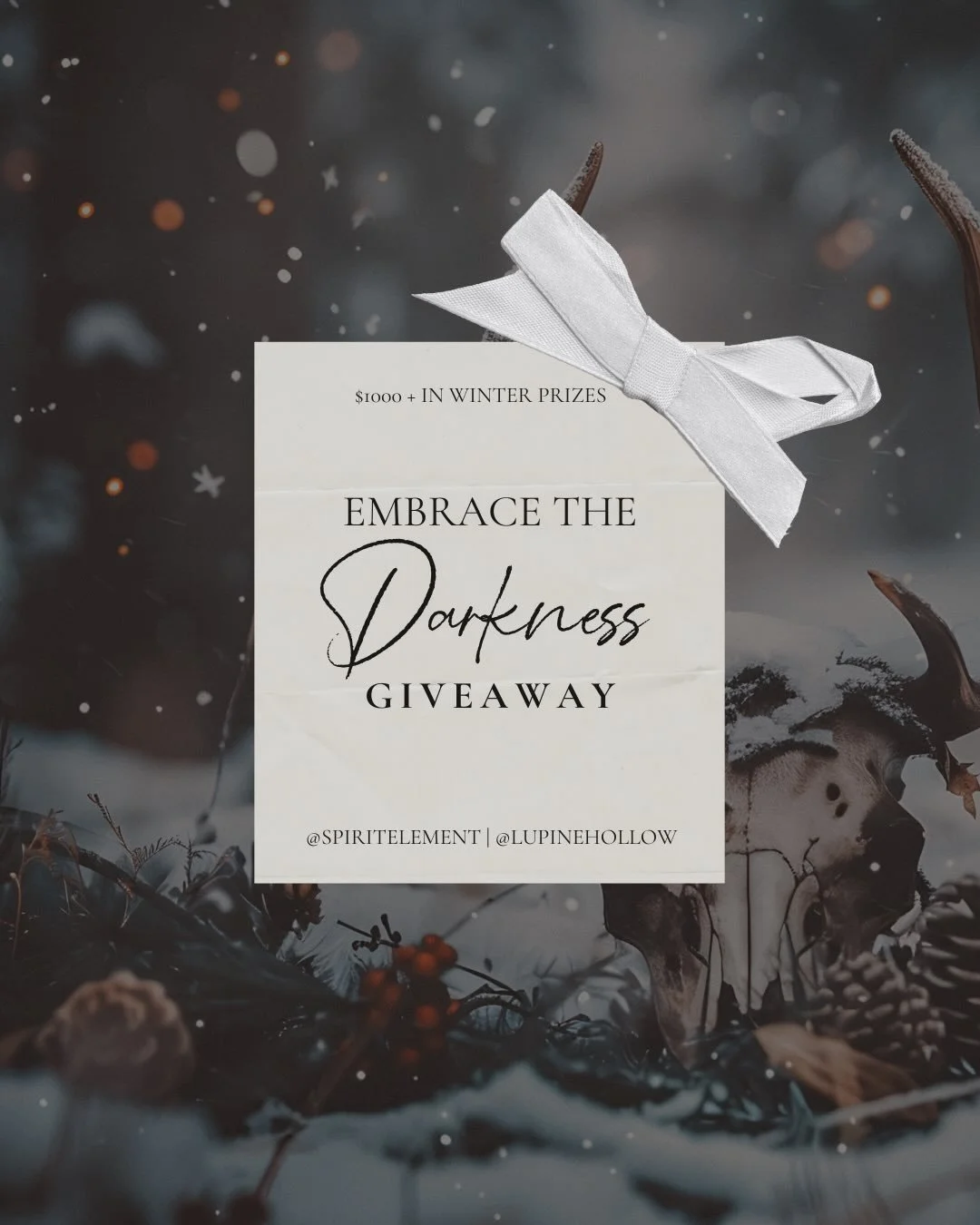 WINTER GIVEAWAY: $1000 of Seasonal Magic ✨

Winter is nearly here, and we&rsquo;ve partnered up to welcome the season with something truly special.

One winner receives:
* A full year in The Unfolding &mdash; Lorriane&rsquo;s membership for living se
