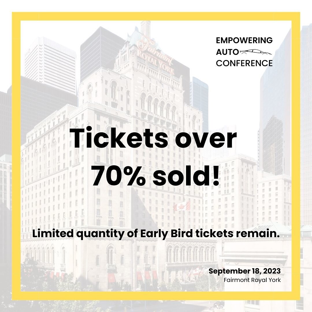 Limited early bird pricing tickets available. 
Student tickets begin allocation august 21!

#EmpoweringAuto2023