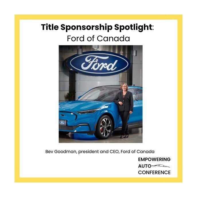 Title Sponsor Splotlight! @fordcanada 
We are thrilled to have afford as a Title Sponsor and are privileged to have Beverly on our stage for an intimate fireside chat.