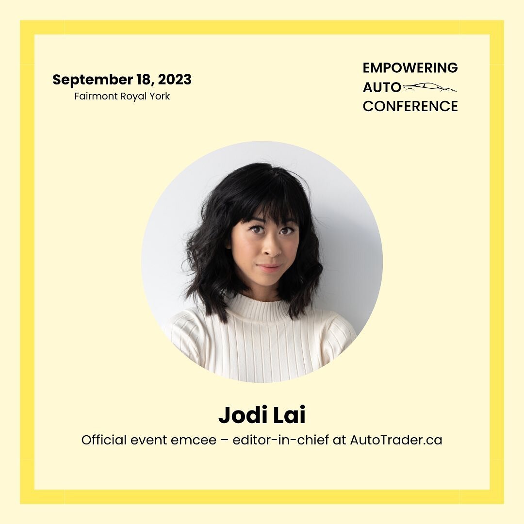 We are proud to announce our master of ceremonies for the 2023 Empowering Auto Conference &ndash; Jodi Lai, editor-in-chief at AutoTrader.ca who is an award-winning journalist, podcaster, and video host with over 15 years of experience.

Final days t