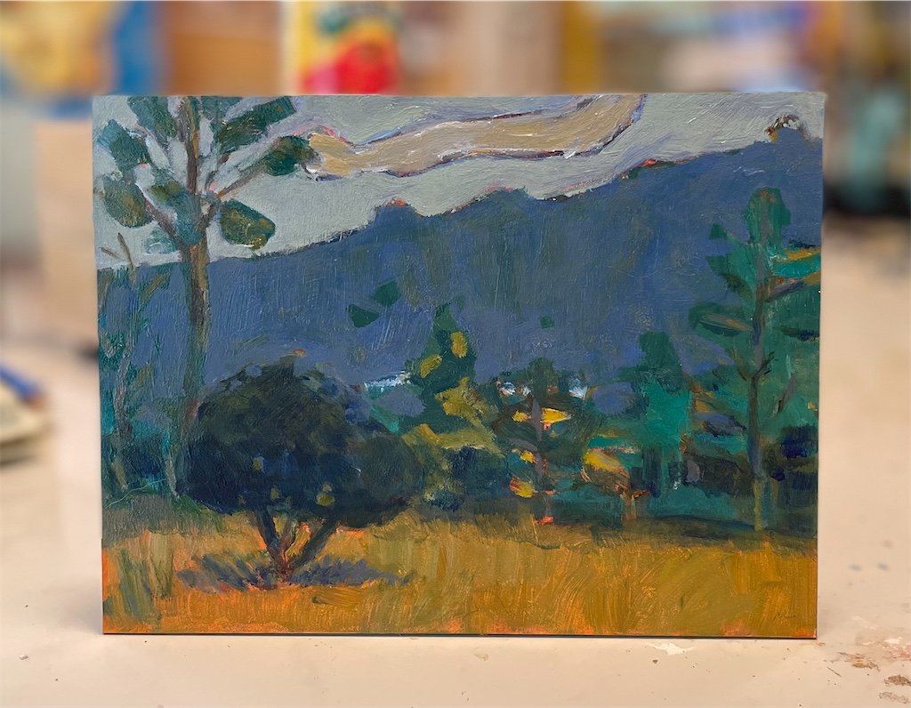 Craftsbury Vermont 2022, 6 x 9", oil on panel. $300