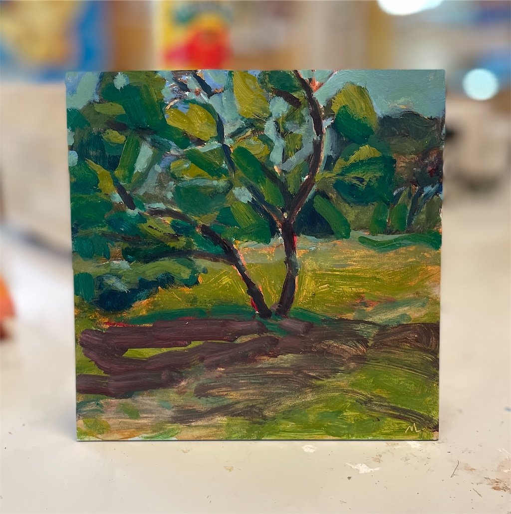 Live Oak South Austin Park 2022, 6 x 6", oil on panel. $300