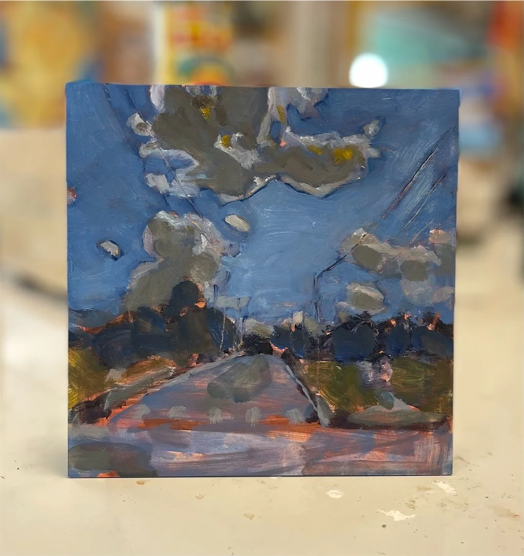 South 6th and Cumberland 2022, 6 x 6", oil on panel. $300