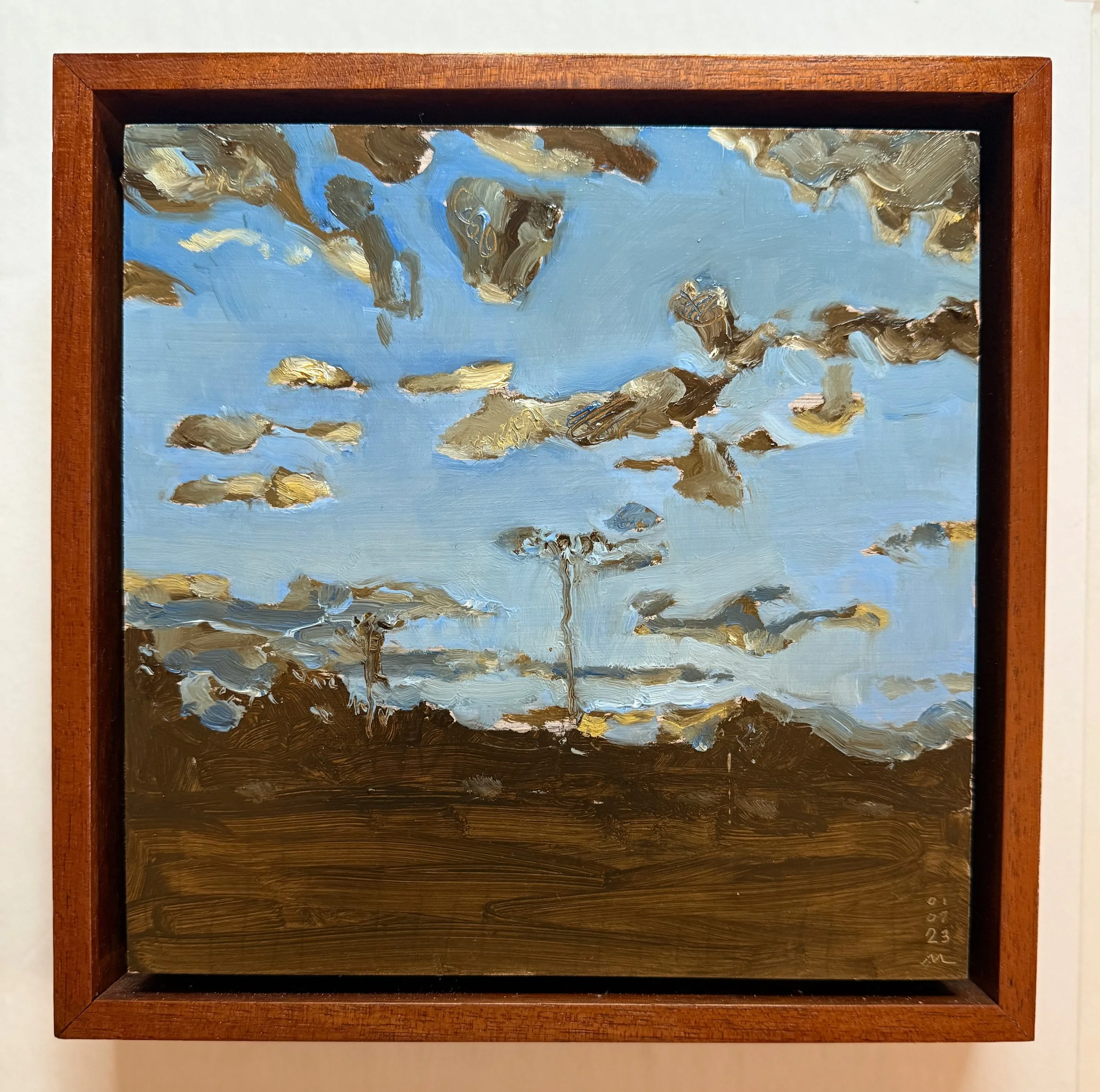 01.09.2023 S.A. Park. Oil on panel, 8x8", plus frame