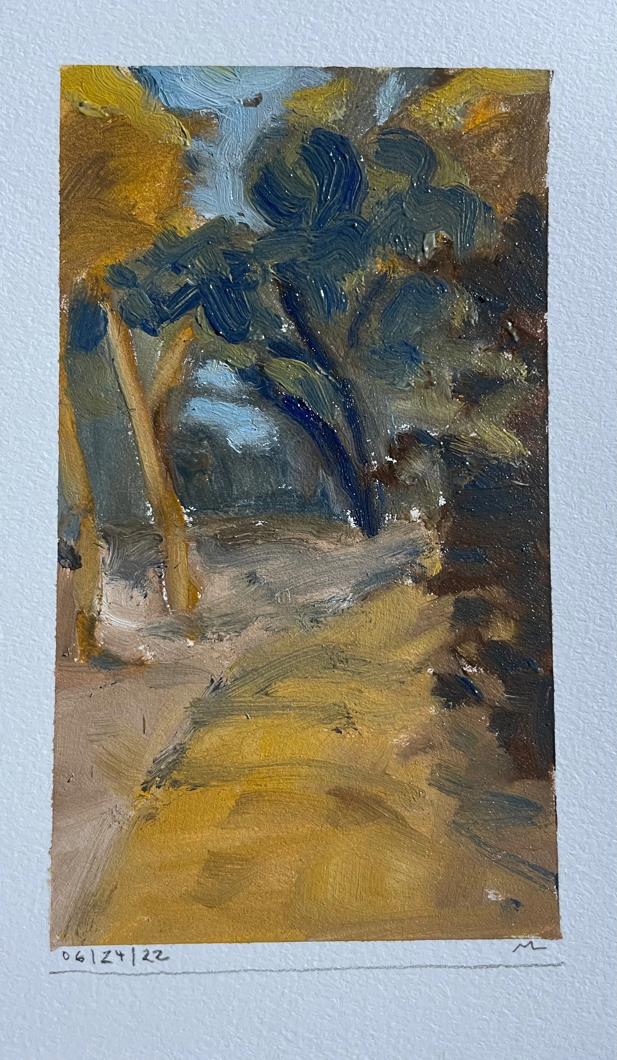 06/24/22. Oil on paper, 9x12"