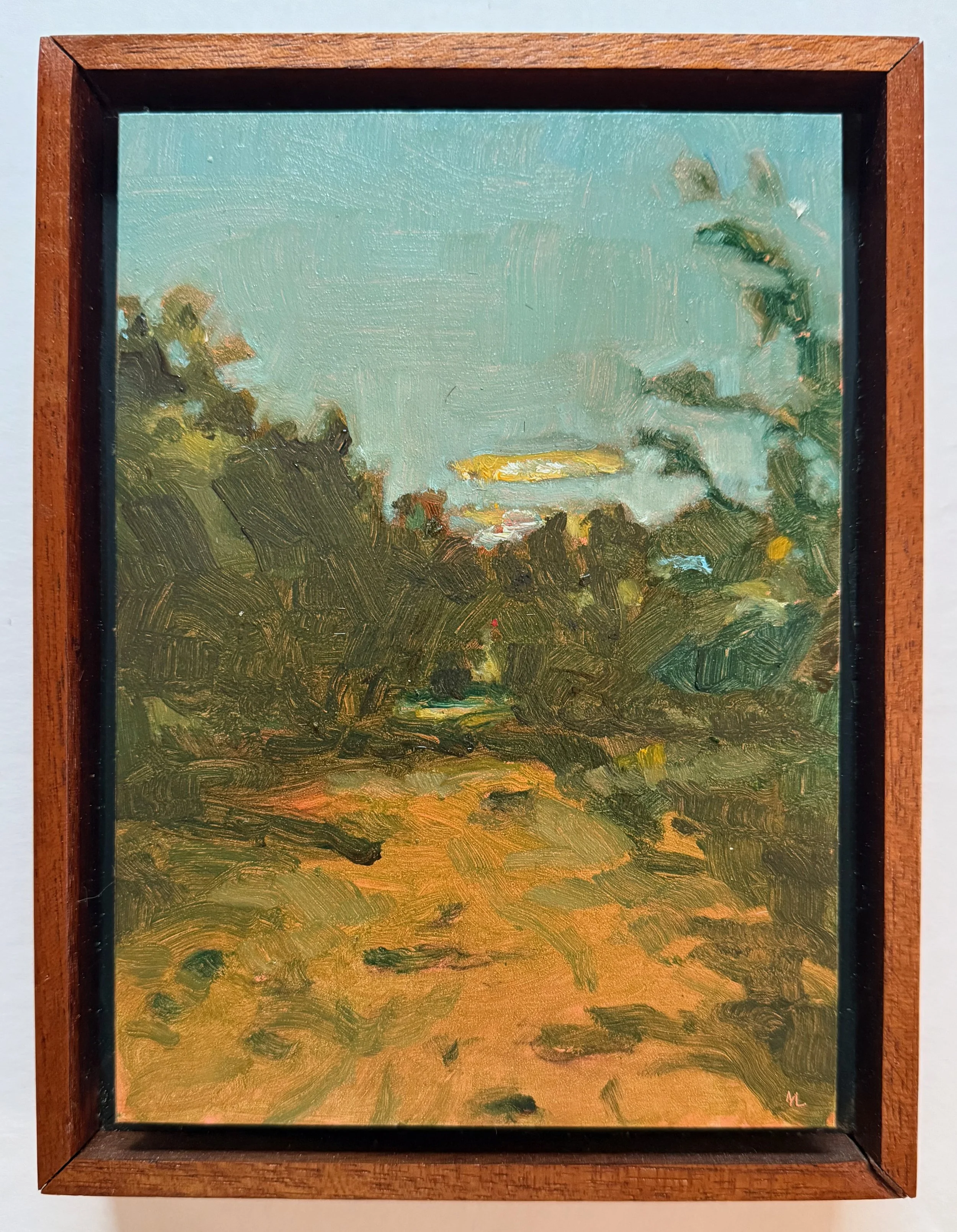 08.26.2022 S.A. Park. Oil on panel, 5x7", plus frame