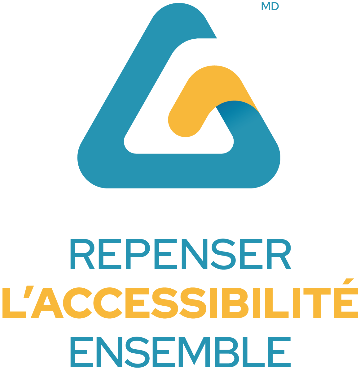 Logo marque enregistrée et Slogan repenser l'accessibilité ensemble
