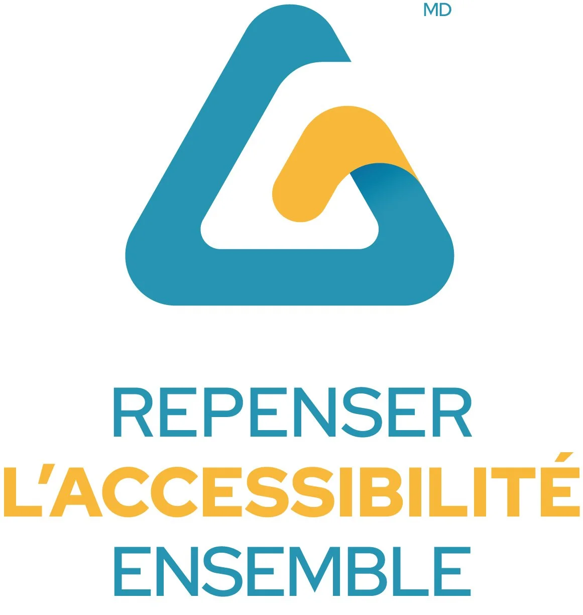 Logo marque enregistrée et Slogan repenser l'accessibilité ensemble