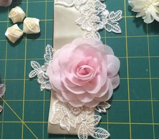 bridal floral sash