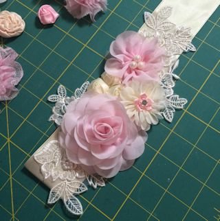 bridal floral sash