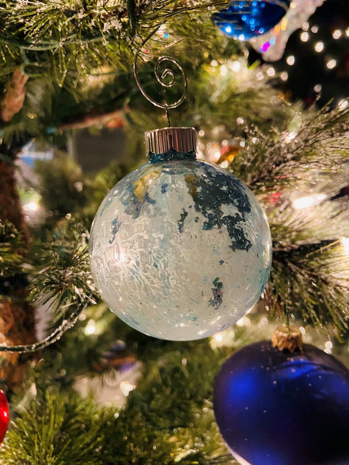 painted glass ornament