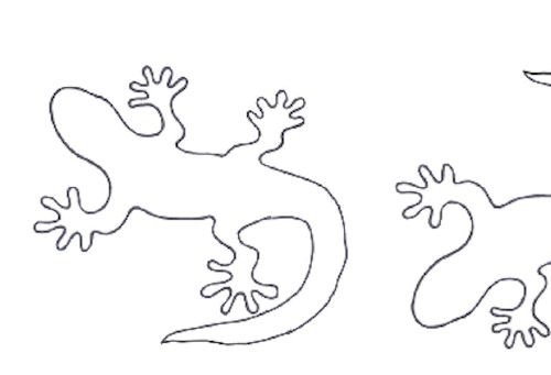  free coloring page lizard stickers 